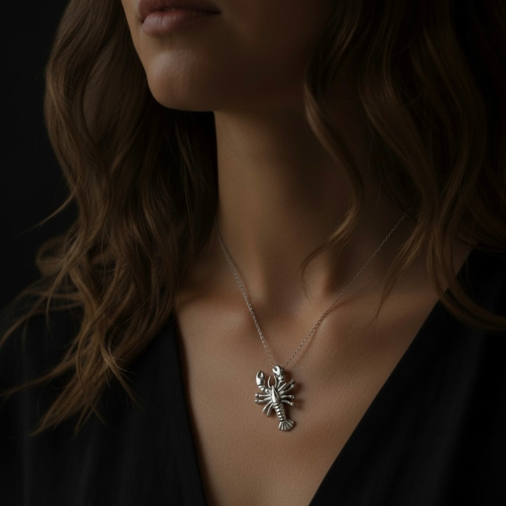 Lobster Necklace Silver