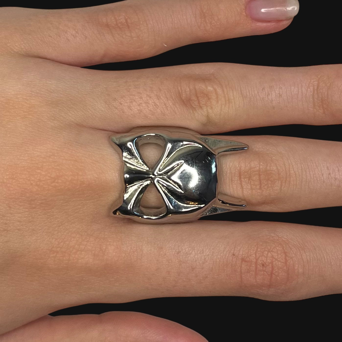 Batman ring silver