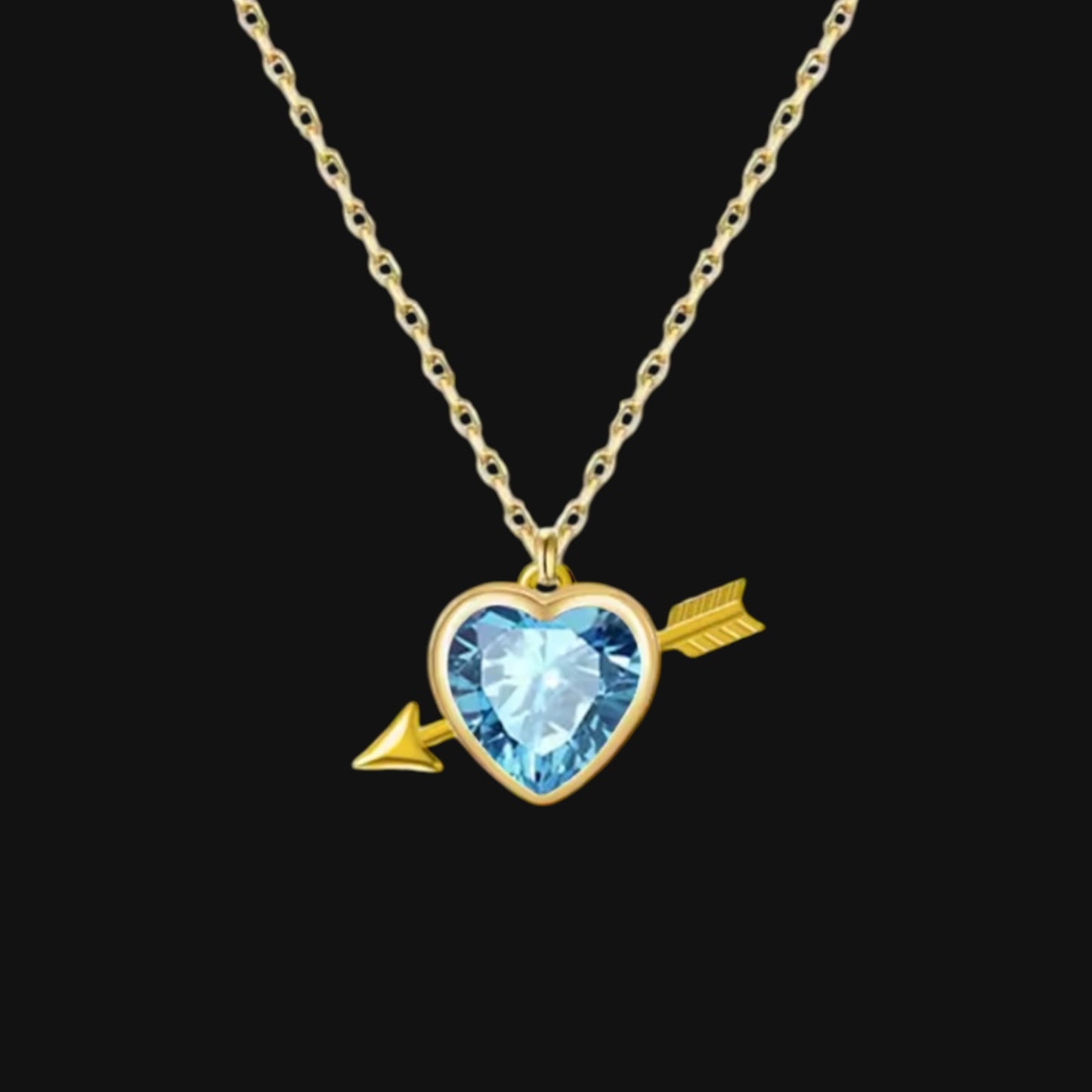 Love Necklace - Blue and Gold