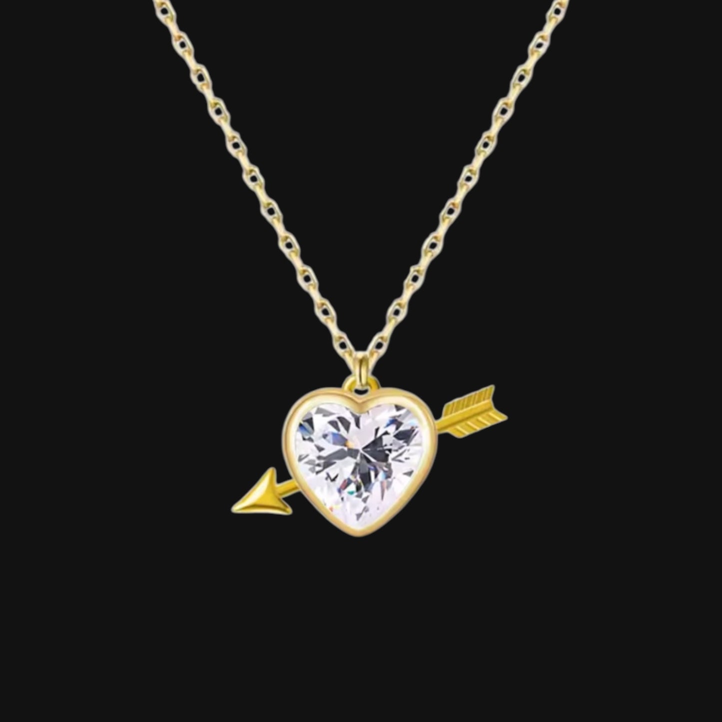 Love Necklace - White and Gold