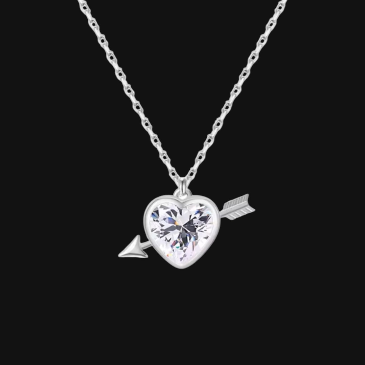 Love Necklace - White and Silver