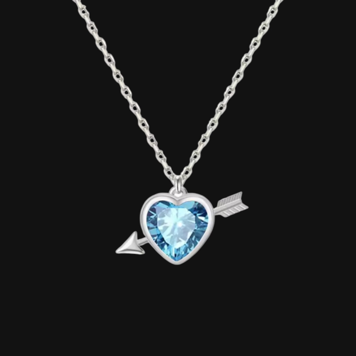 Love Necklace - Blue and Silver
