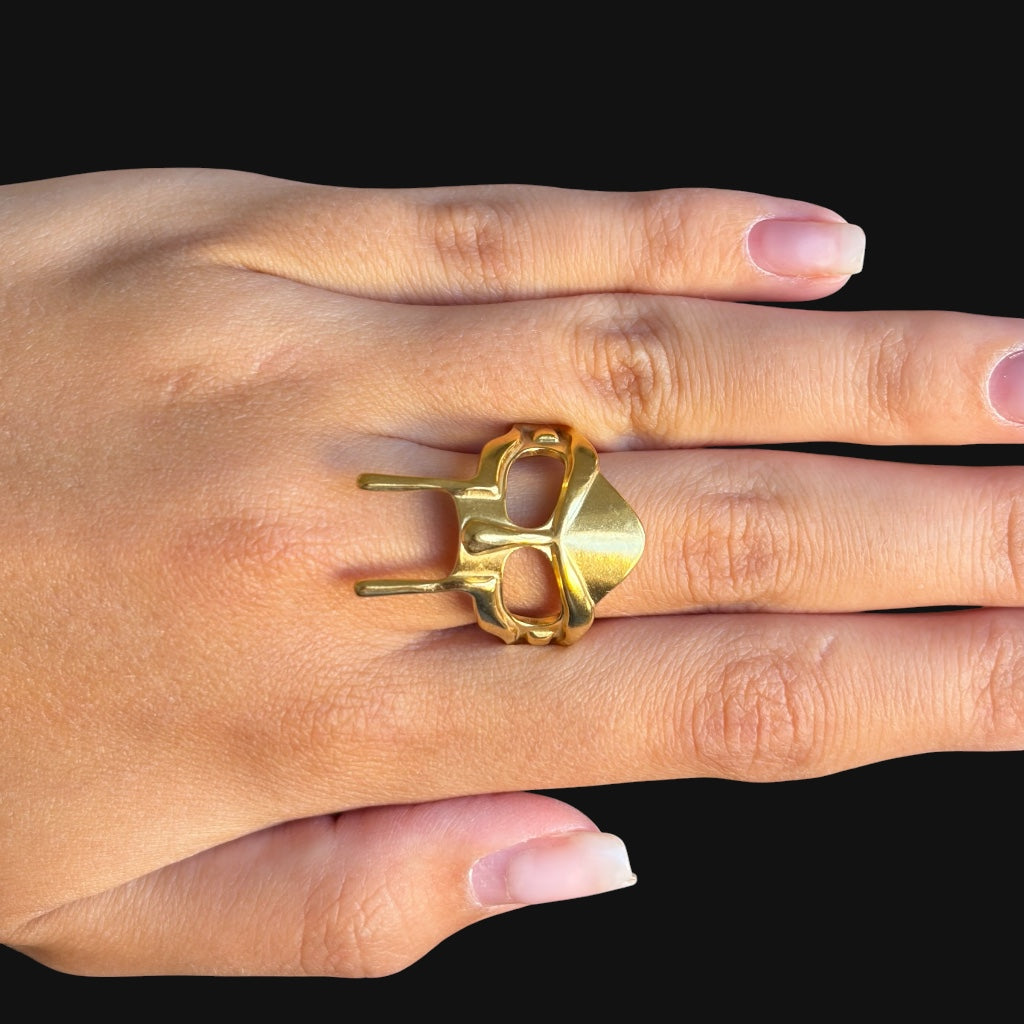 Phantom Mask Ring - Guld