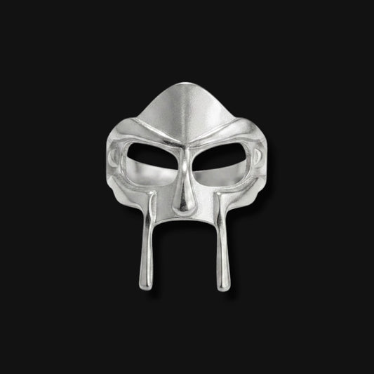 Phantom Mask Ring - Silver