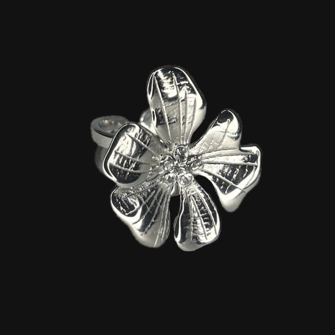 Bloom ring silver