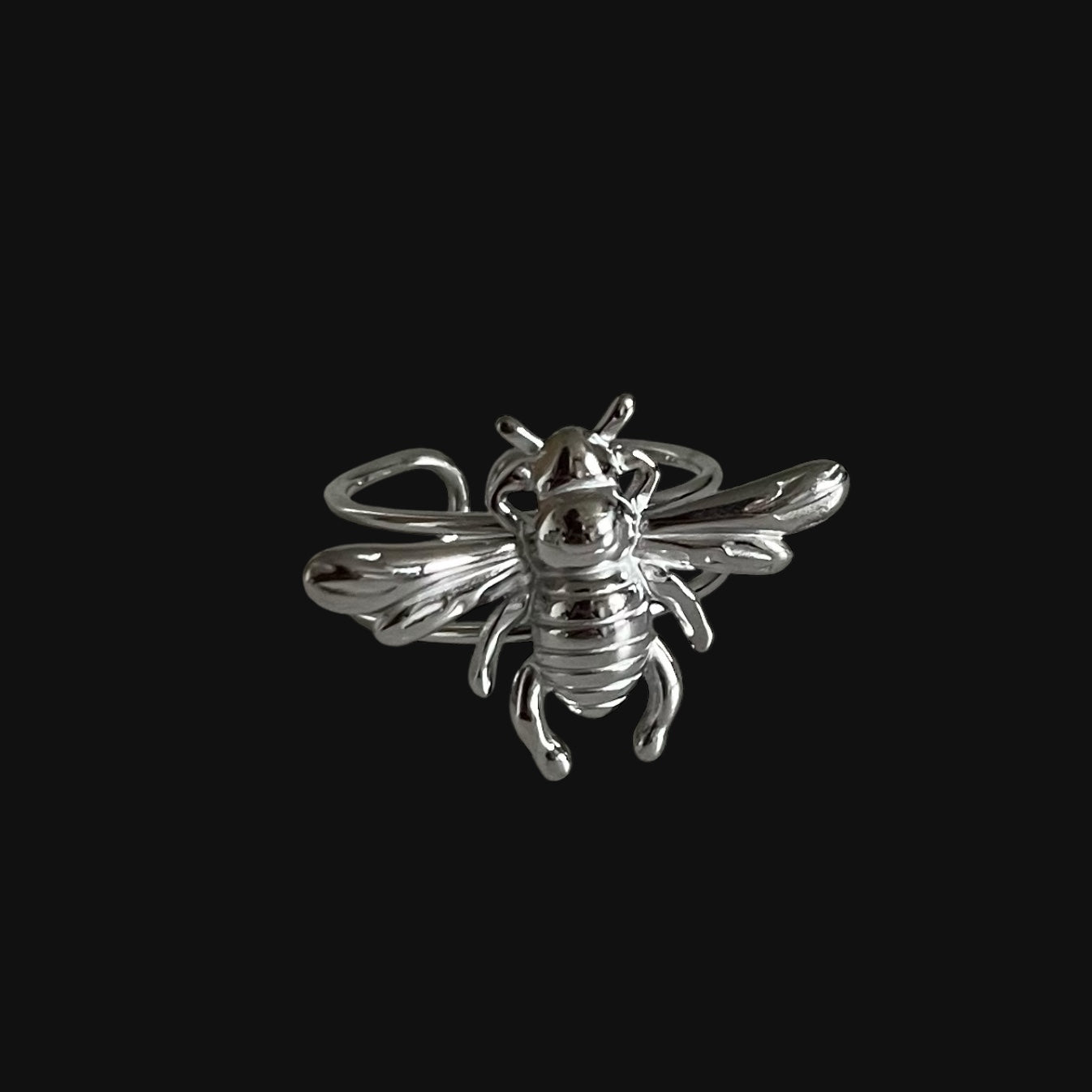Insect ring silver