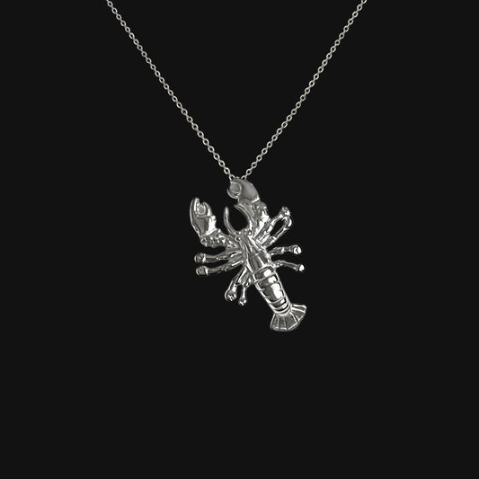 Lobster Necklace Silver