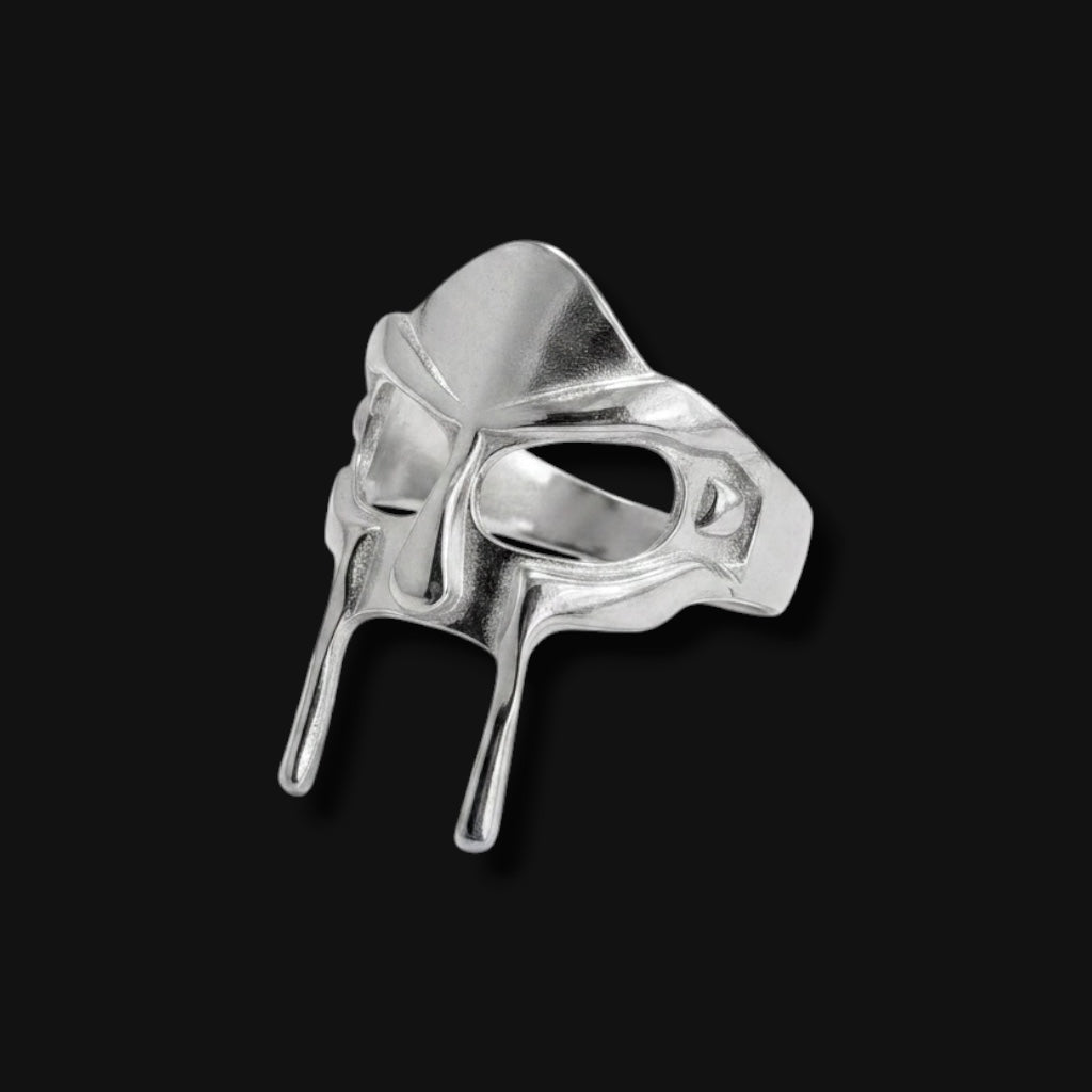 Phantom Mask Ring - Silver