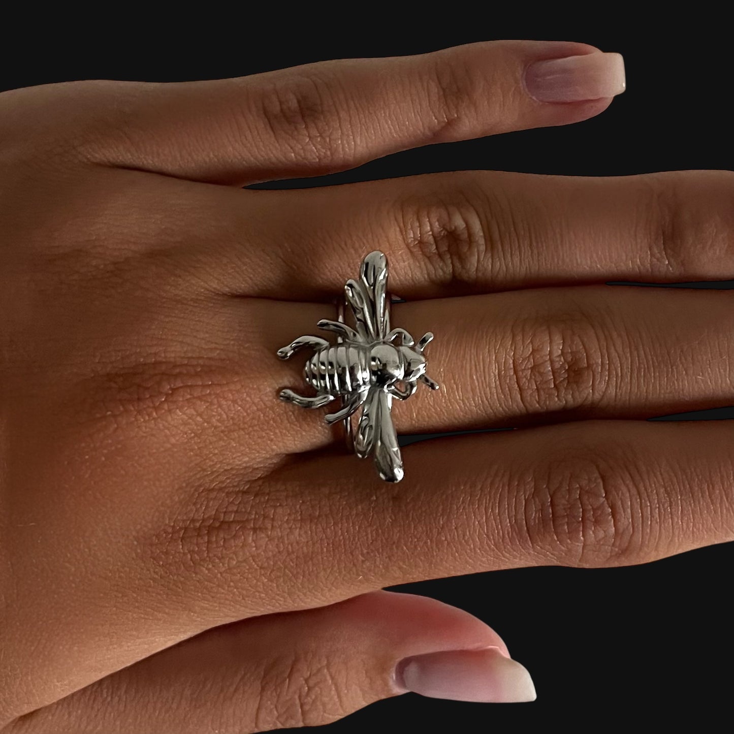 Insect ring silver
