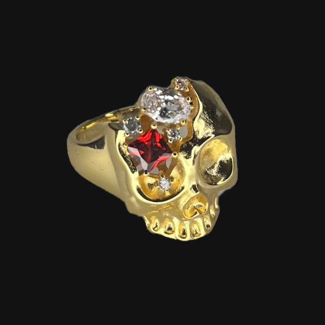 Skull ring guld