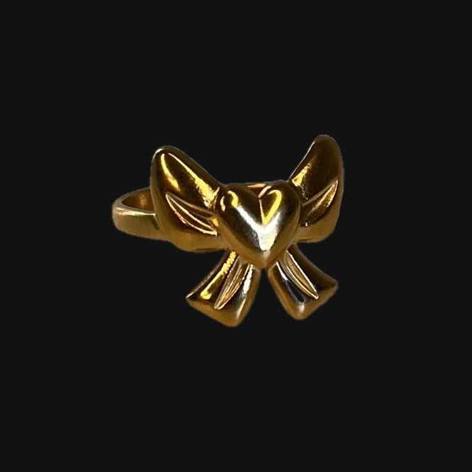 Tied love ring guld