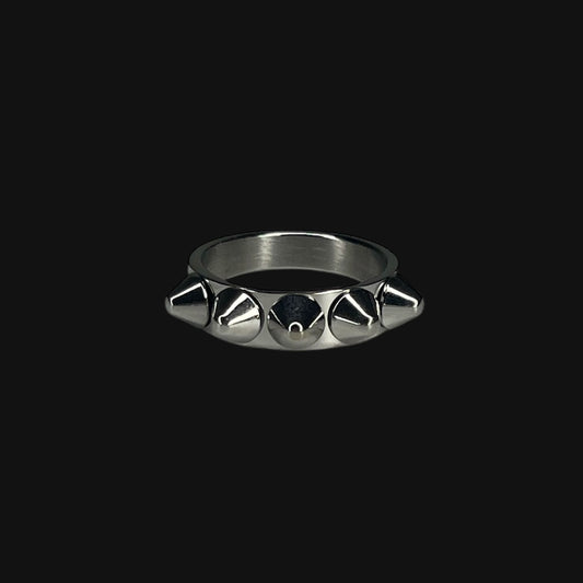Rebel edge ring silver