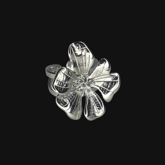 Bloom ring silver