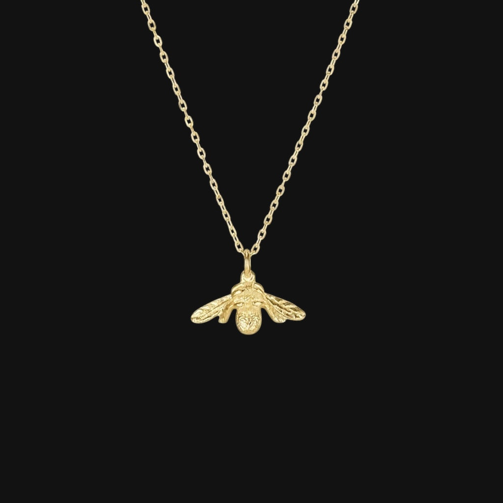 Bee Necklace Guld