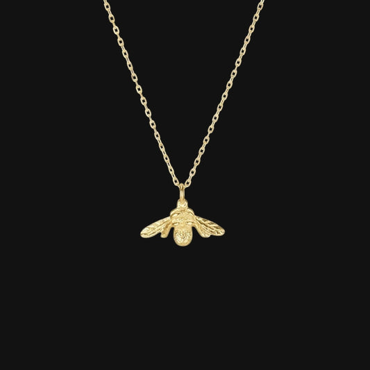 Bee Necklace Guld