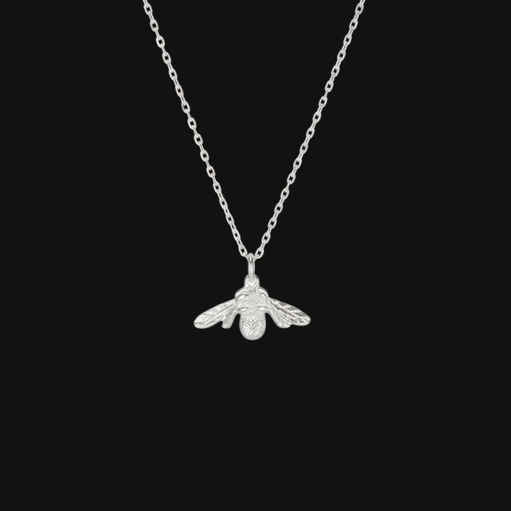 Bee Necklace Silver