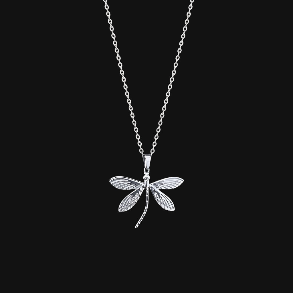 Dragonfly Necklace Silver