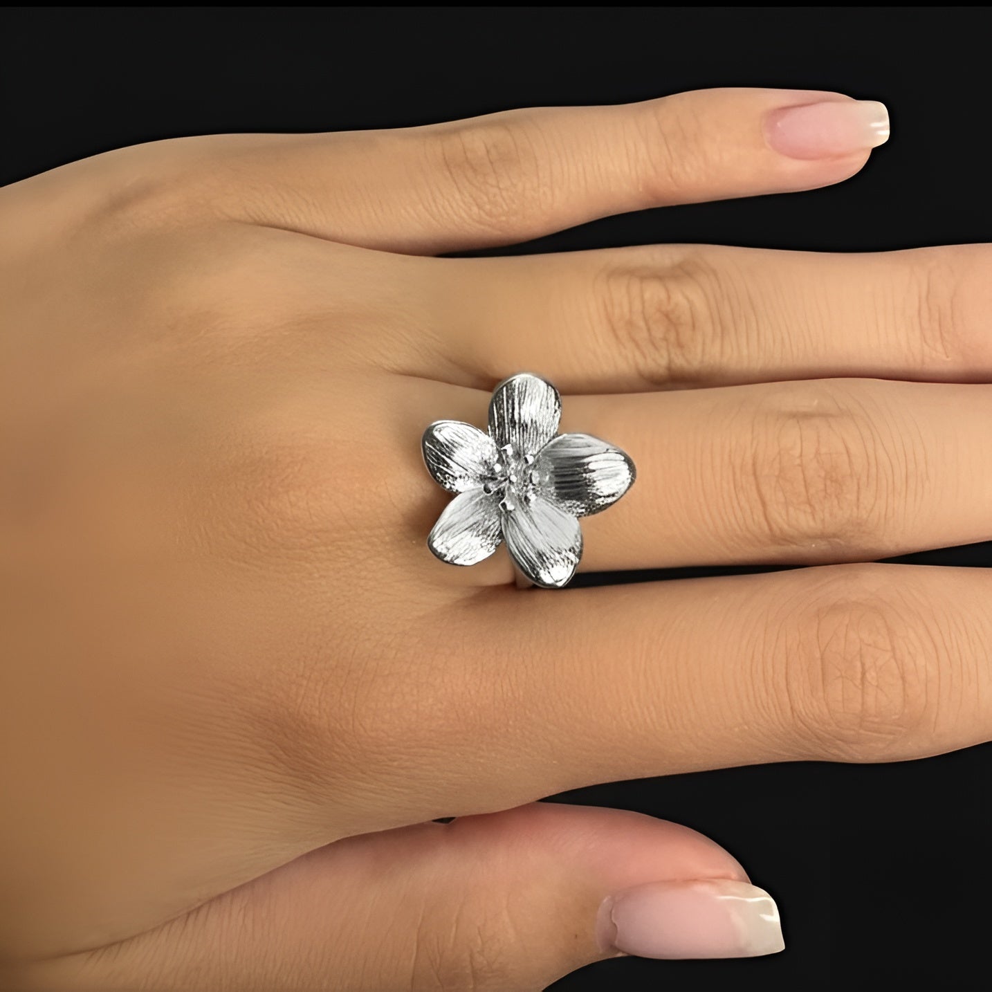 Flower Ring Silver