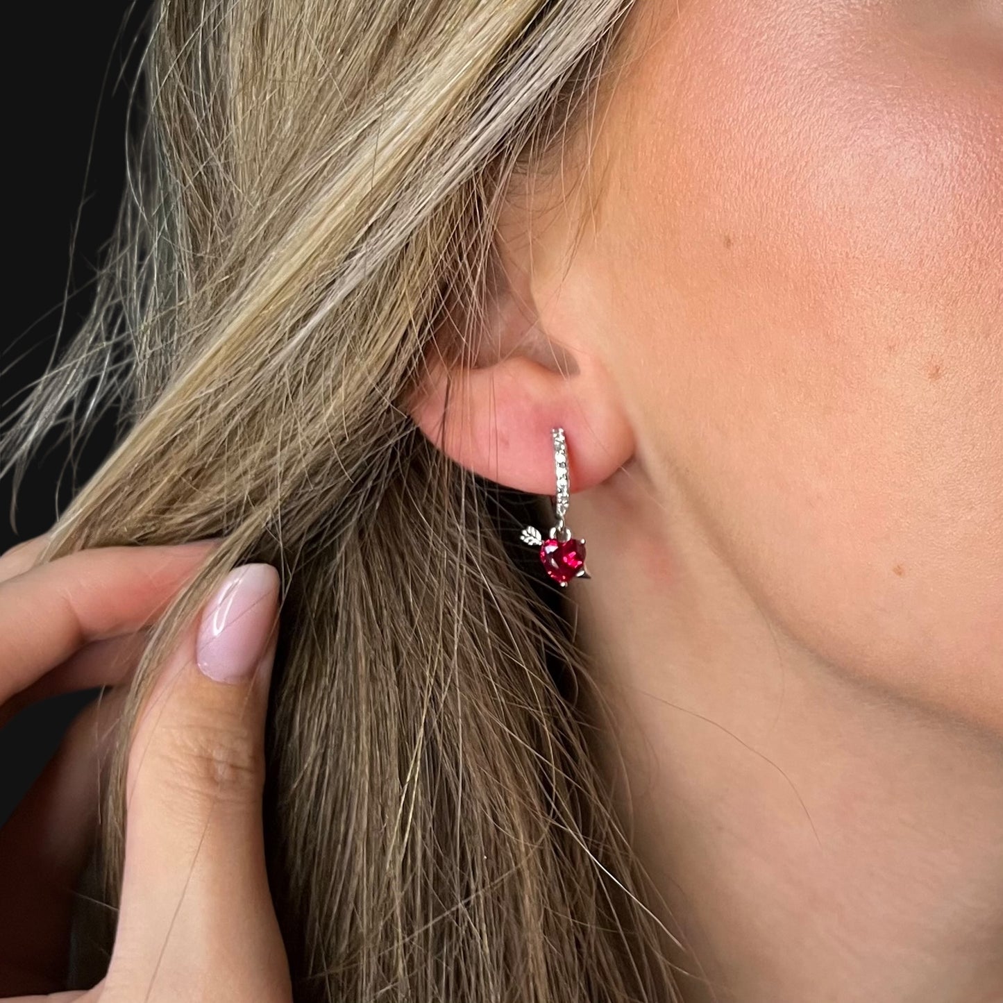 Love earrings silver
