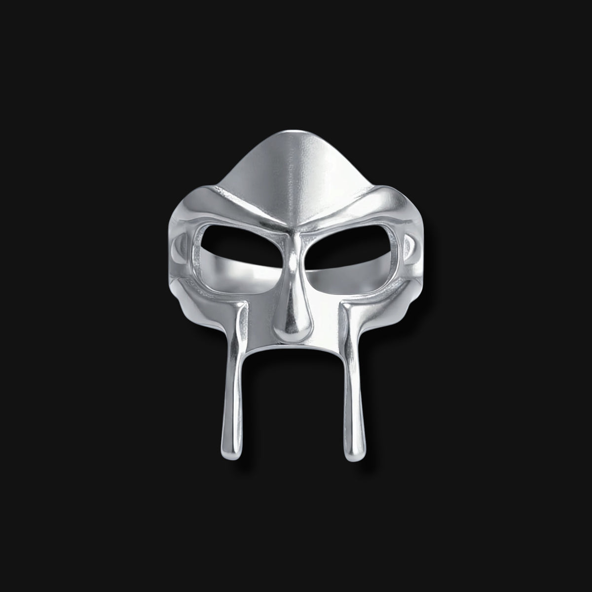 Phantom Mask Ring - Silver