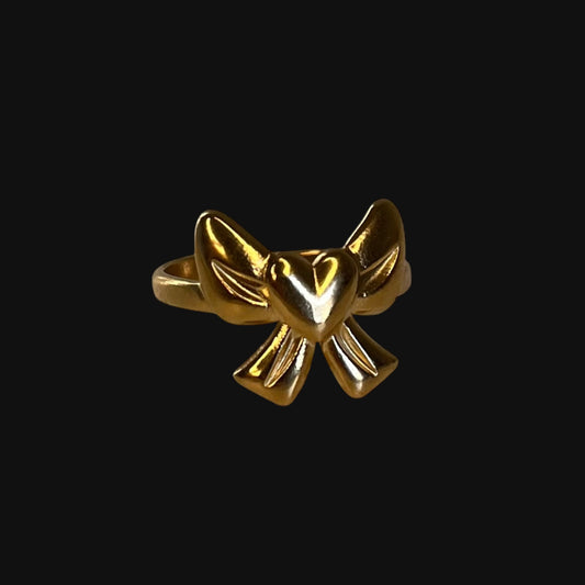 Tied love ring guld