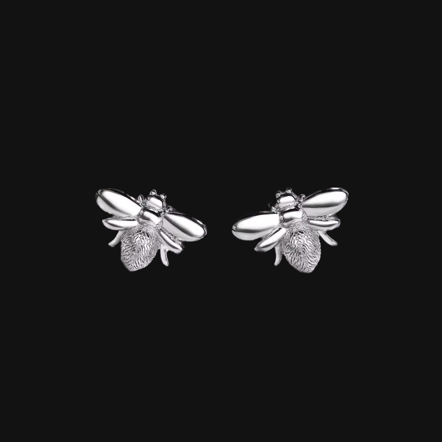 Bee Studs Silver